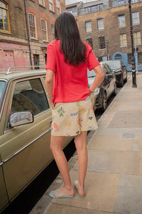 Object Sanne Poinsettia Linen Shirt - The Mercantile London