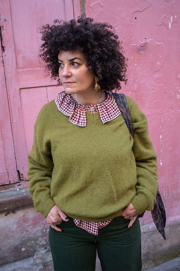 Le Bon Shoppe James Mohair Leaf Sweater