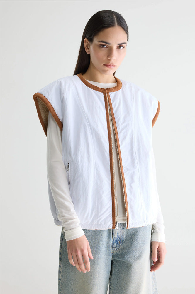 Bellerose Jandi Combo A Reversible Sleeveless Jacket - The Mercantile London