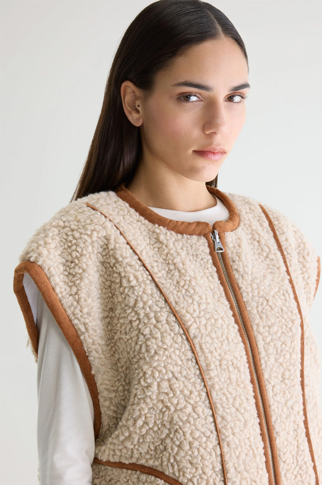 Bellerose Jandi Combo A Reversible Sleeveless Jacket - The Mercantile London