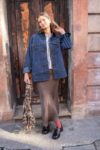 Sister Jane Libra Denim Stripe Overshirt
