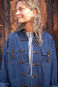 Sister Jane Libra Denim Stripe Overshirt