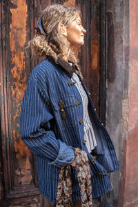 Sister Jane Libra Denim Stripe Overshirt