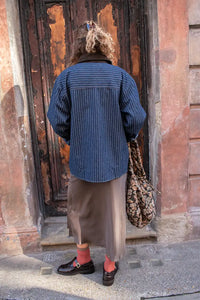Sister Jane Libra Denim Stripe Overshirt