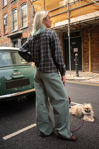 Numph Hamilton Washed Sea Green HR Wide Jeans