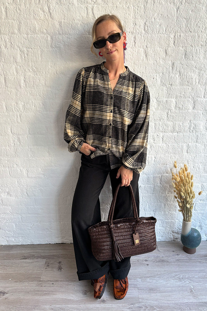 Object Moji Kamata Dark Brown Wash Jeans - The Mercantile London