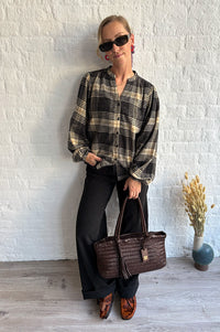 Object Moji Kamata Dark Brown Wash Jeans - The Mercantile London