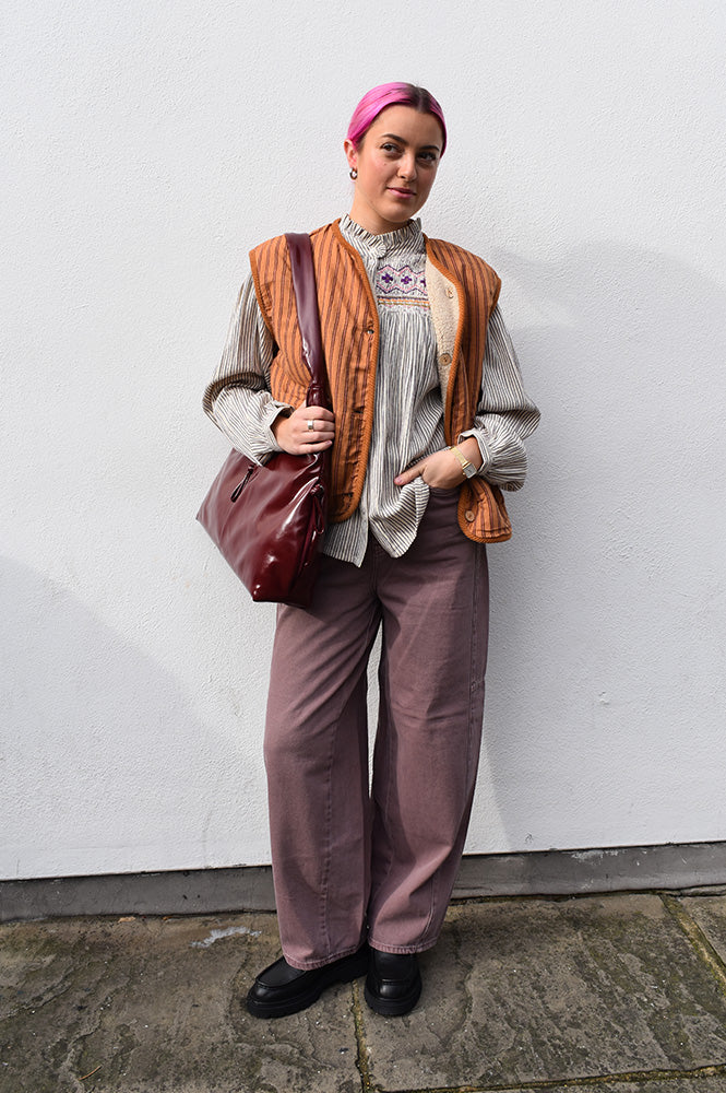 ICHI Mijalla Ruby Wine Jeans - The Mercantile London