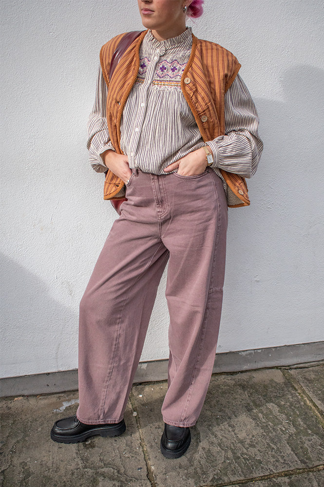 ICHI Mijalla Ruby Wine Jeans - The Mercantile London