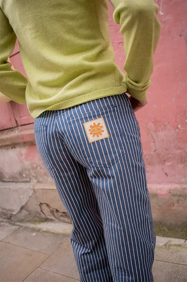 Thinking Mu Kettan Railway Stripes Jeans - The Mercantile London