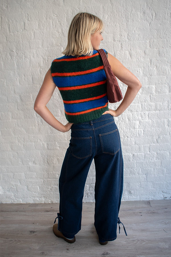 The Tiny Big Sister Lace Cutlines Denim Jeans - The Mercantile London