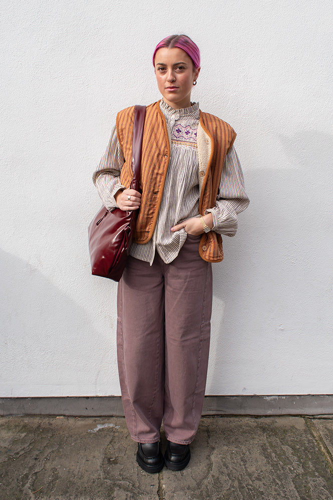 ICHI Mijalla Ruby Wine Jeans - The Mercantile London