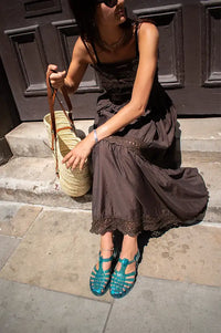 Meduse Sunchanvre Sea Green Jelly Sandals