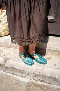 Meduse Sunchanvre Sea Green Jelly Sandals