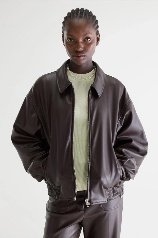 Bellerose Jenn Dark Roast Vegan Leather Jacket