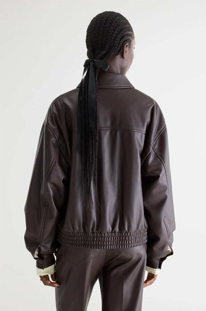 Bellerose Jenn Dark Roast Vegan Leather Jacket