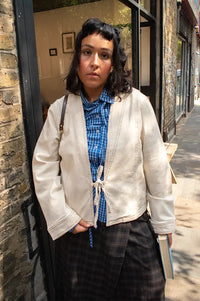 Object Rabea Birch Denim Tie Jacket