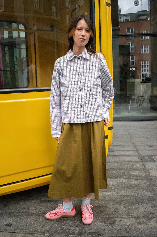 Basic Apparel Asta White Asphalt Short Jacket