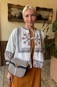 M.A.B.E Calista Ecru Embroidered Jacket