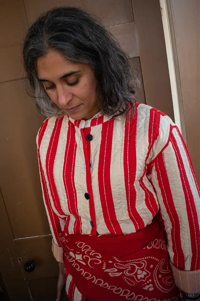 Habiba Mumu Kiss Stripe Quilted Jacket