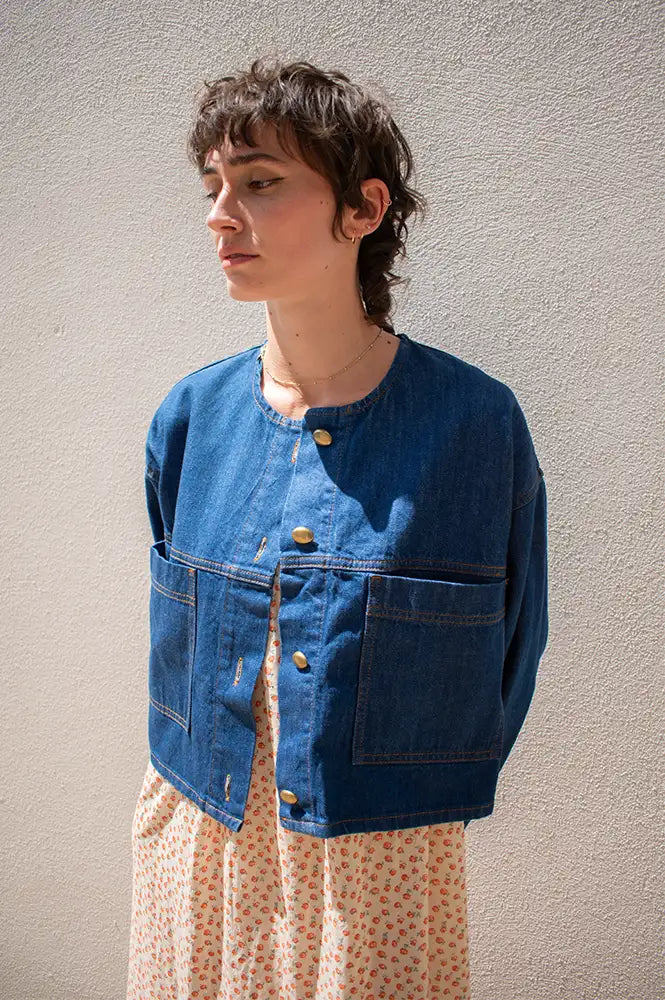 Sessùn Almodiva Seventy Blue Short Denim Jacket