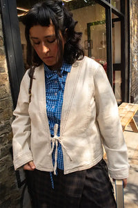 Object Rabea Birch Denim Tie Jacket