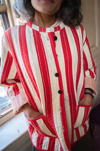 Habiba Mumu Kiss Stripe Quilted Jacket
