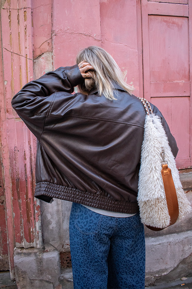 Bellerose Jenn Dark Roast Vegan Leather Jacket