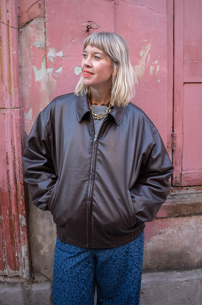 Bellerose Jenn Dark Roast Vegan Leather Jacket