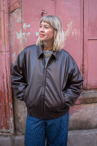 Bellerose Jenn Dark Roast Vegan Leather Jacket