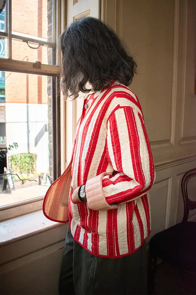 Habiba Mumu Kiss Stripe Quilted Jacket