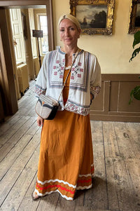 M.A.B.E Calista Ecru Embroidered Jacket