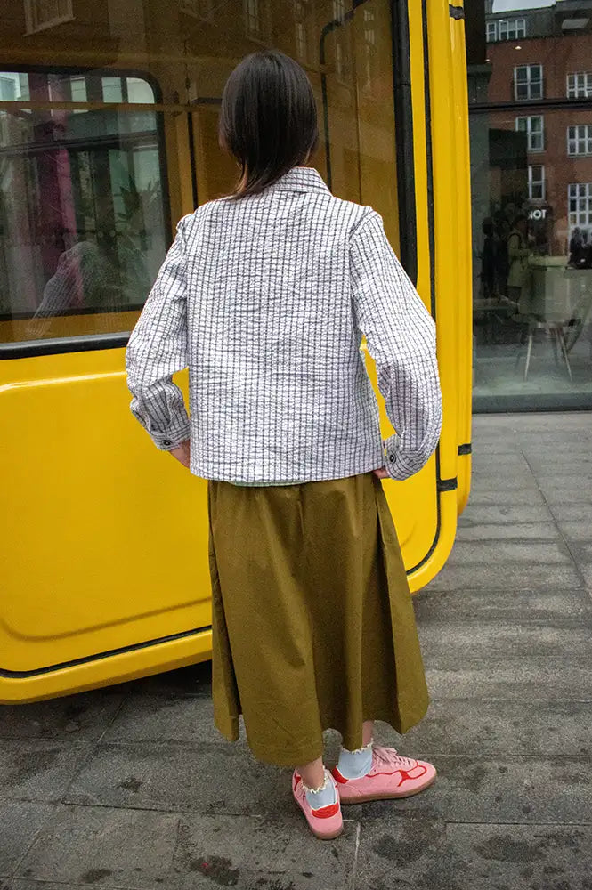 Basic Apparel Asta White Asphalt Short Jacket