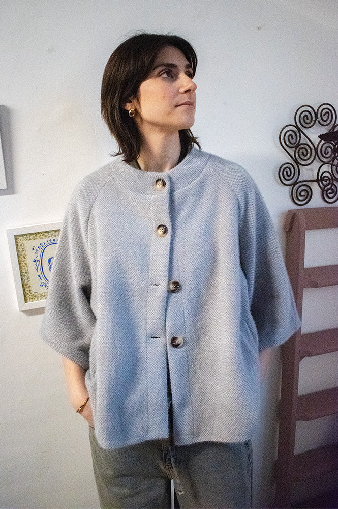 Marta Thunder Blue Grey Jacket - The Mercantile London