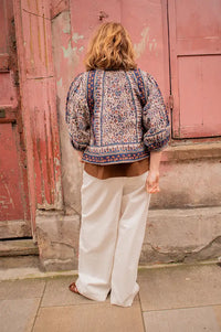 M.A.B.E Cass Indigo & Rust Print Jacket - The Mercantile London