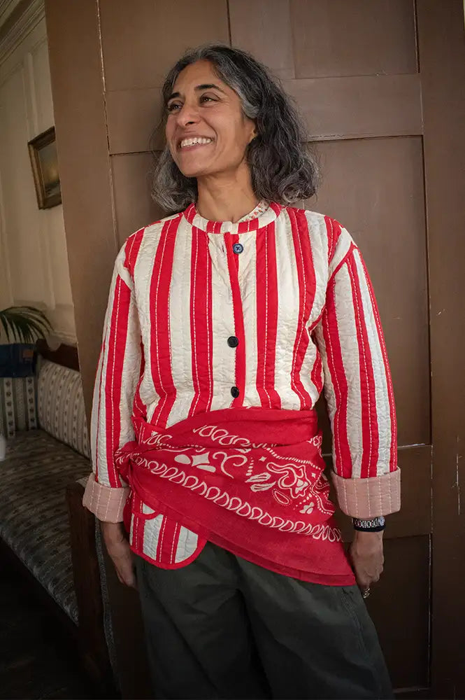 Habiba Mumu Kiss Stripe Quilted Jacket