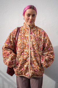 Charlie Joe Priya Gold Dolce Print Jacket - The Mercantile London