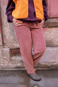 Charlie Joe Siloe Wine Stone Wash Corduroy Trousers