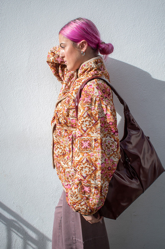 Charlie Joe Priya Gold Dolce Print Jacket - The Mercantile London