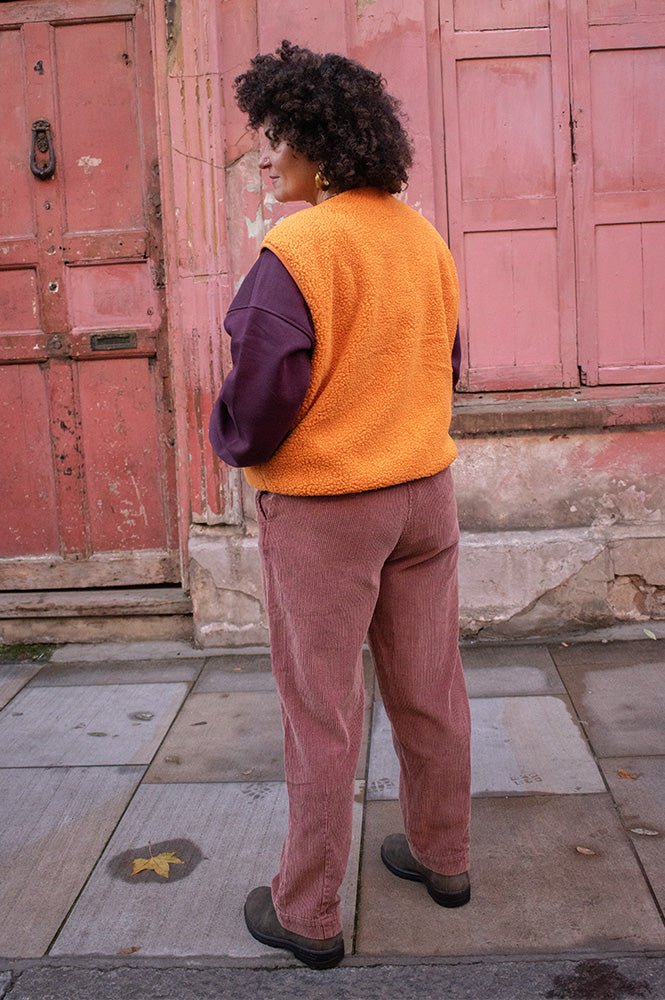 Charlie Joe Siloe Wine Stone Wash Corduroy Trousers