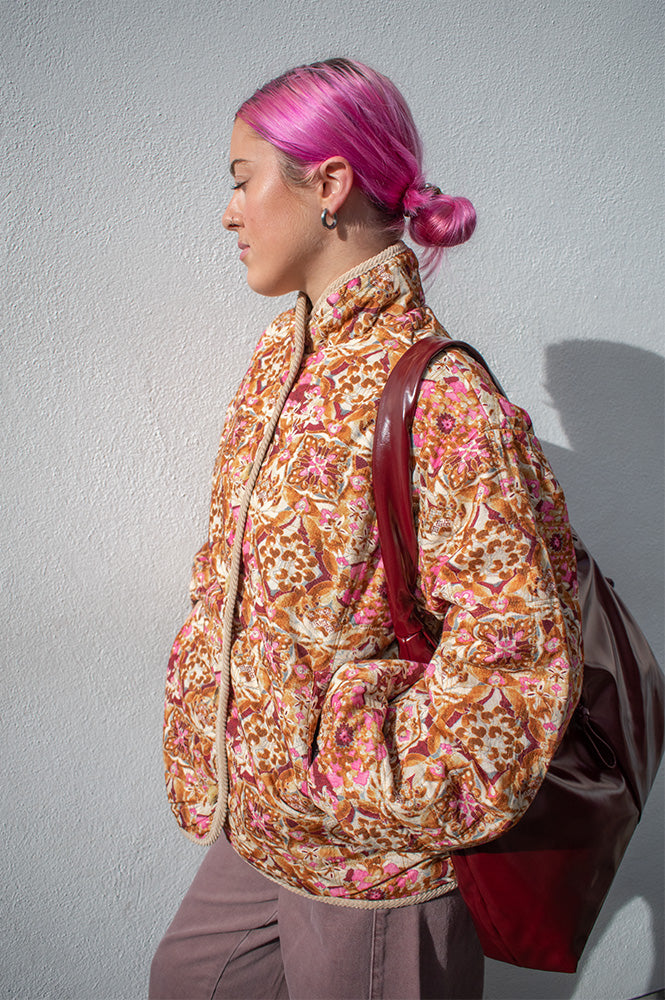 Charlie Joe Priya Gold Dolce Print Jacket - The Mercantile London