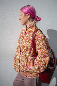 Charlie Joe Priya Gold Dolce Print Jacket - The Mercantile London