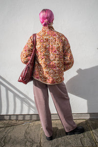 Charlie Joe Priya Gold Dolce Print Jacket - The Mercantile London