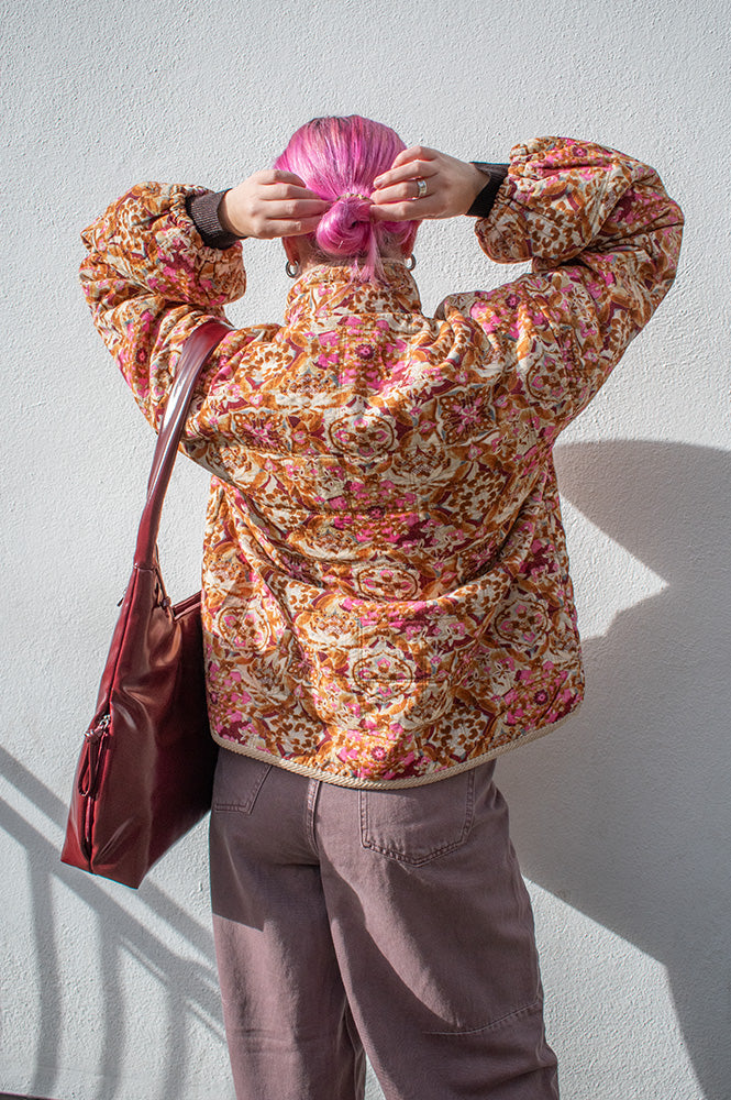 Charlie Joe Priya Gold Dolce Print Jacket - The Mercantile London