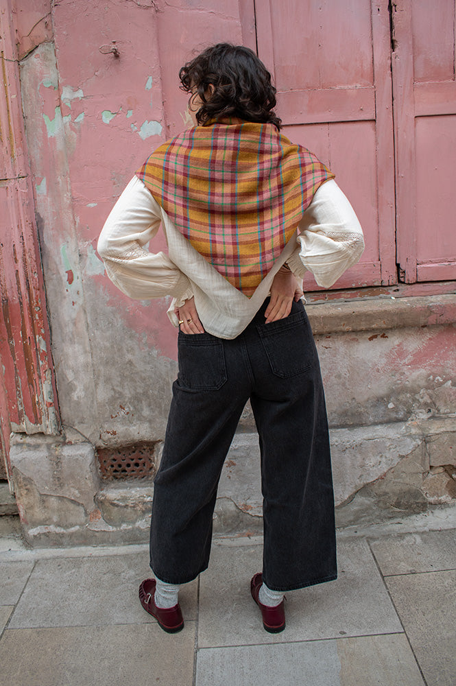 Grace & Mila Jonas Cropped Washed Balck Denim Jeans - The Mercantile London