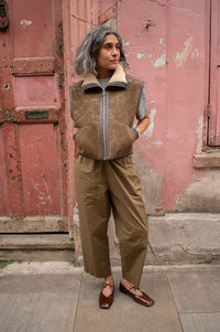 Bellerose Jonson Sheep Brown Reversible Sleeveless Jacket