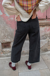 Grace & Mila Jonas Cropped Washed Balck Denim Jeans - The Mercantile London