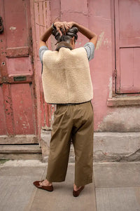 Bellerose Jonson Sheep Brown Reversible Sleeveless Jacket