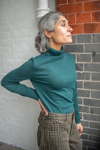 L.F. Markey Joshua Forest Green Knit Top - The Mercantile London