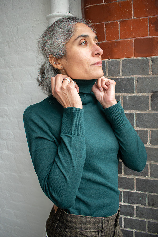 L.F. Markey Joshua Forest Green Knit Top - The Mercantile London